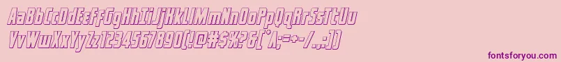 captcanaveraloutital Font – Purple Fonts on Pink Background