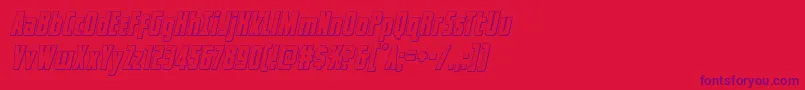 captcanaveraloutital Font – Purple Fonts on Red Background