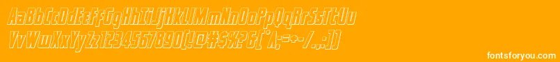 captcanaveraloutital Font – White Fonts on Orange Background