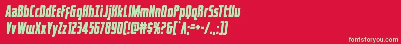 captcanaveralsemital Font – Green Fonts on Red Background