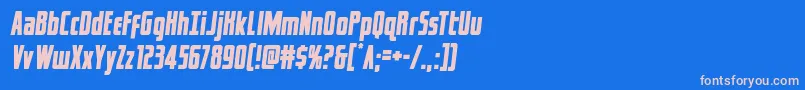 captcanaveralsemital Font – Pink Fonts on Blue Background