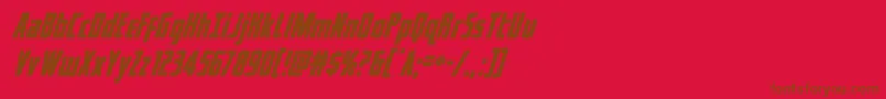 captcanaveralsuperital Font – Brown Fonts on Red Background