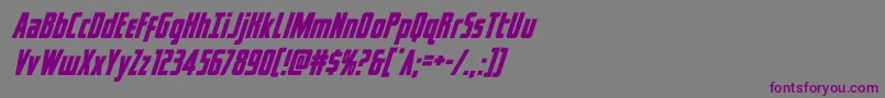 captcanaveralsuperital Font – Purple Fonts on Gray Background