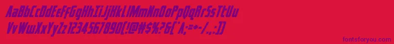 captcanaveralsuperital Font – Purple Fonts on Red Background