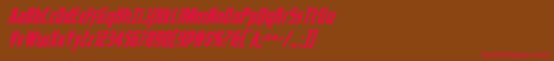 captcanaveralsuperital Font – Red Fonts on Brown Background
