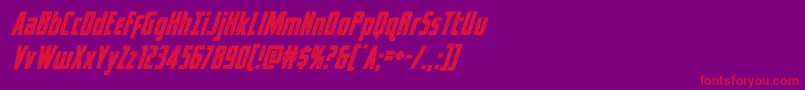 captcanaveralsuperital Font – Red Fonts on Purple Background