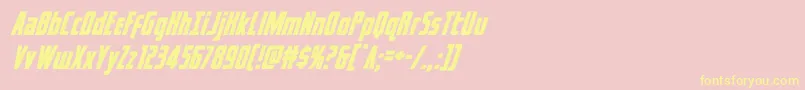 captcanaveralsuperital Font – Yellow Fonts on Pink Background