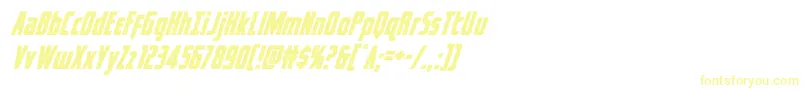 Шрифт captcanaveralsuperital – жёлтые шрифты