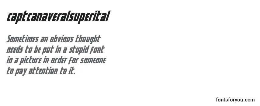 Review of the Captcanaveralsuperital Font