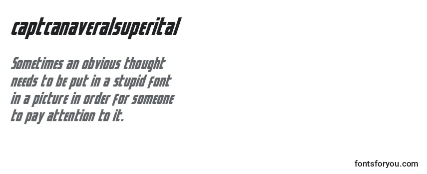 Обзор шрифта Captcanaveralsuperital (122799)