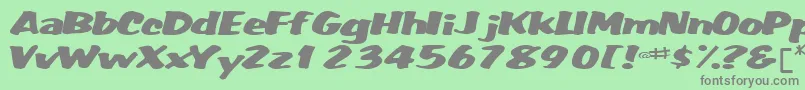 Fatbackplus14RegularTtext Font – Gray Fonts on Green Background