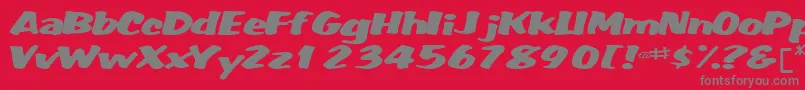 Fatbackplus14RegularTtext Font – Gray Fonts on Red Background