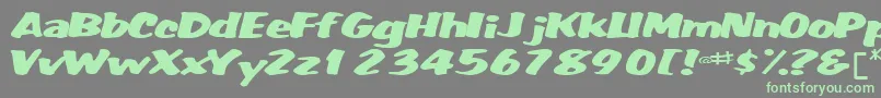 Fatbackplus14RegularTtext-Schriftart – Grüne Schriften auf grauem Hintergrund
