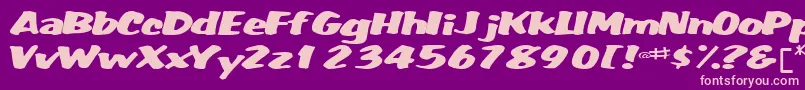 Fatbackplus14RegularTtext Font – Pink Fonts on Purple Background