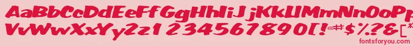 Fatbackplus14RegularTtext Font – Red Fonts on Pink Background