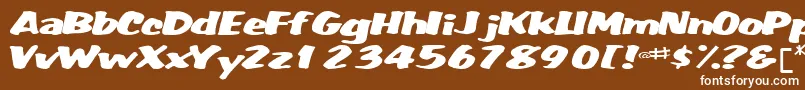 Fatbackplus14RegularTtext Font – White Fonts on Brown Background