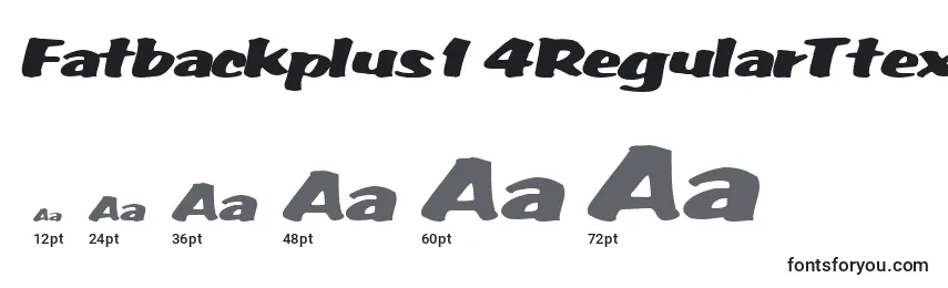 Fatbackplus14RegularTtext font sizes