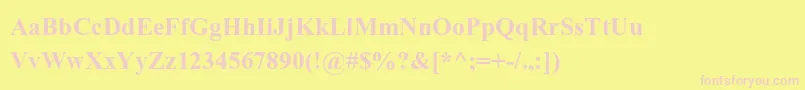 KokilaBold Font – Pink Fonts on Yellow Background
