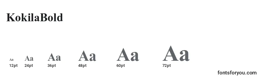 KokilaBold Font Sizes