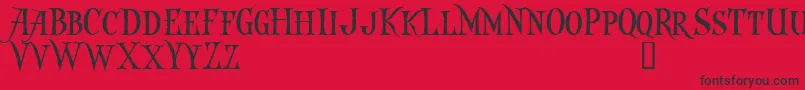 CAPTKD   Font – Black Fonts on Red Background