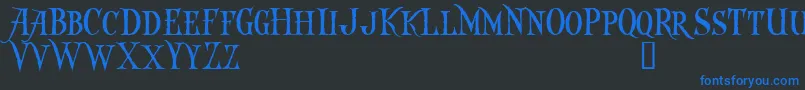 CAPTKD   Font – Blue Fonts on Black Background