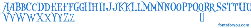 CAPTKD   Font – Blue Fonts on White Background
