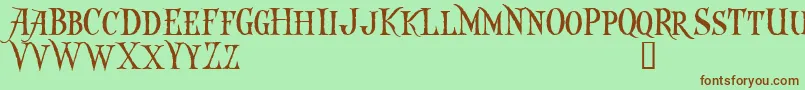 CAPTKD   Font – Brown Fonts on Green Background