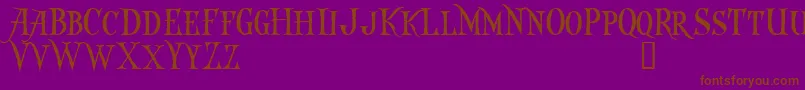 CAPTKD   Font – Brown Fonts on Purple Background