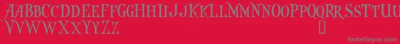 CAPTKD   Font – Gray Fonts on Red Background