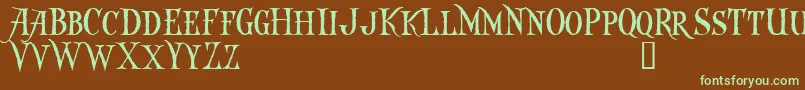 CAPTKD   Font – Green Fonts on Brown Background