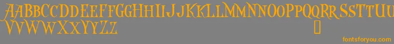 CAPTKD   Font – Orange Fonts on Gray Background