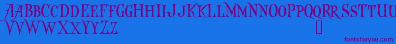 More about CAPTKD Font CAPTKD Font – Purple Fonts on Blue Background