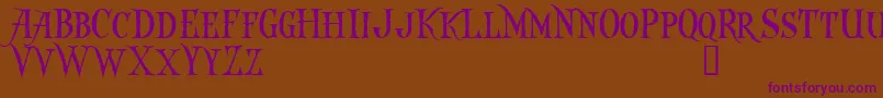 CAPTKD   Font – Purple Fonts on Brown Background