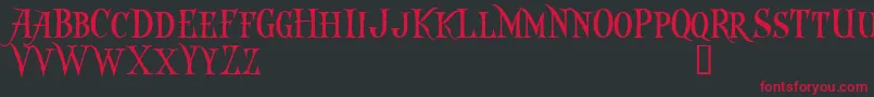 フォントCAPTKD   – 黒い背景に赤い文字
