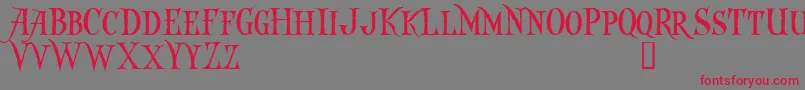 CAPTKD   Font – Red Fonts on Gray Background