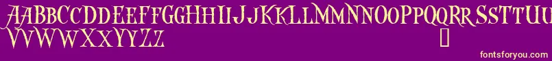 CAPTKD   Font – Yellow Fonts on Purple Background