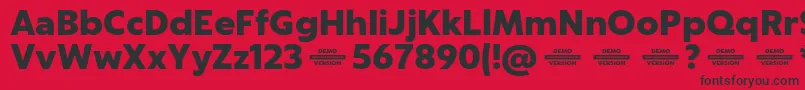 Captura BlackDemo Font – Black Fonts on Red Background