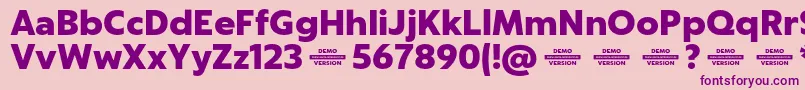 Captura BlackDemo Font – Purple Fonts on Pink Background