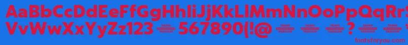 Captura BlackDemo Font – Red Fonts on Blue Background