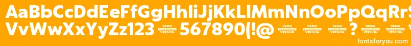 Captura BlackDemo Font – White Fonts on Orange Background