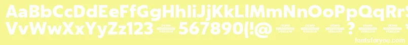 Captura BlackDemo Font – White Fonts on Yellow Background