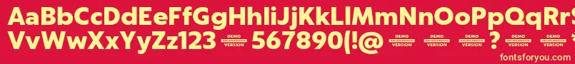 Captura BlackDemo Font – Yellow Fonts on Red Background