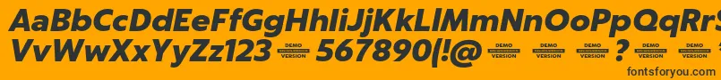 Captura BlackItalicDemo Font – Black Fonts on Orange Background