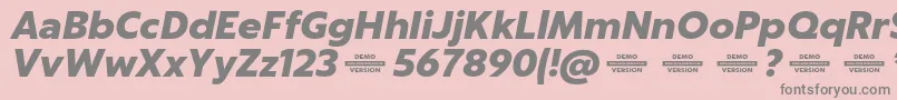 Captura BlackItalicDemo Font – Gray Fonts on Pink Background