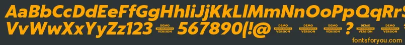 Captura BlackItalicDemo Font – Orange Fonts on Black Background