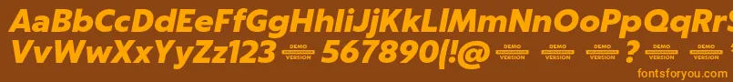 Captura BlackItalicDemo Font – Orange Fonts on Brown Background