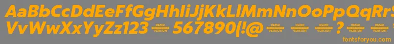 Captura BlackItalicDemo Font – Orange Fonts on Gray Background