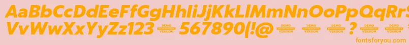 Captura BlackItalicDemo Font – Orange Fonts on Pink Background