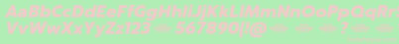 Captura BlackItalicDemo Font – Pink Fonts on Green Background