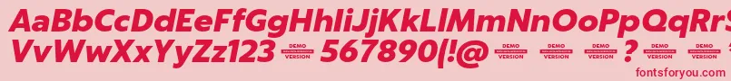 Captura BlackItalicDemo Font – Red Fonts on Pink Background